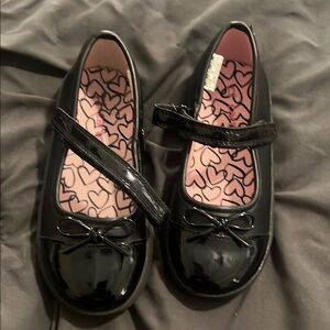 Carter's Girls Black Dress Shoes with Bow Accent